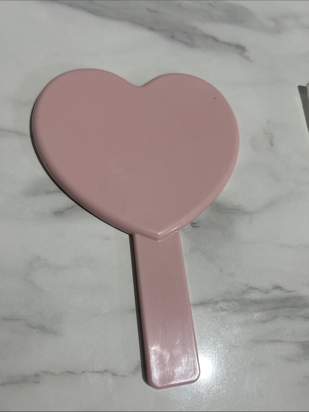 Vanity Pale Pink Heart Hand Mirror